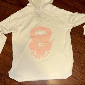 Barbella cream sweatshirt with peach writing size large